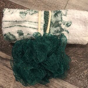 Green Loofah Bath Set